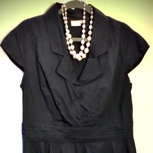 Pleated Waist Poplin Shirtdress from eshakti